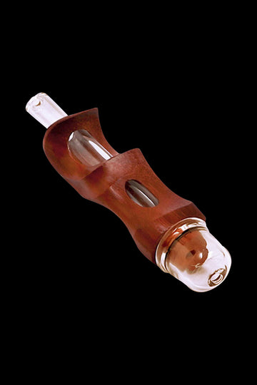 Carved Wood & Glass Hybrid Pipe