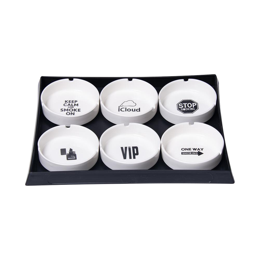 Ceramic Ashtray 6 Pack