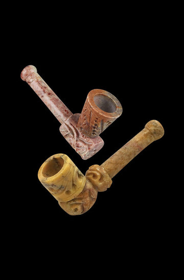 Chimney Carved Stone Pipe - 6 Pack