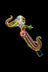 Colors of the Rainbow Ornate Resting Glass Hand Pipe