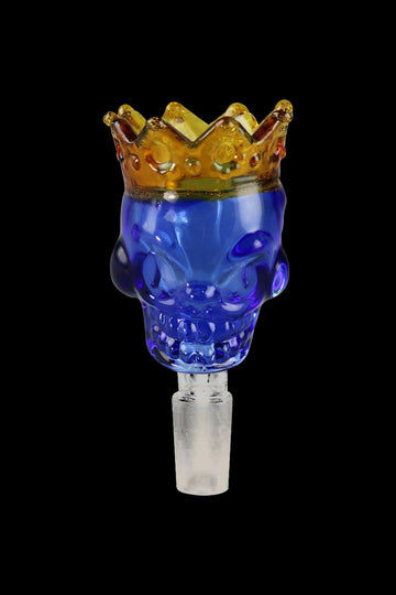 Crowned Skull Herb Slide Bowl - Assorted Colors