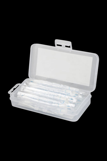 An open plastic case displays the Crud Bud Alcohol Filled Cotton Buds inside, viewed from a slightly above angle.