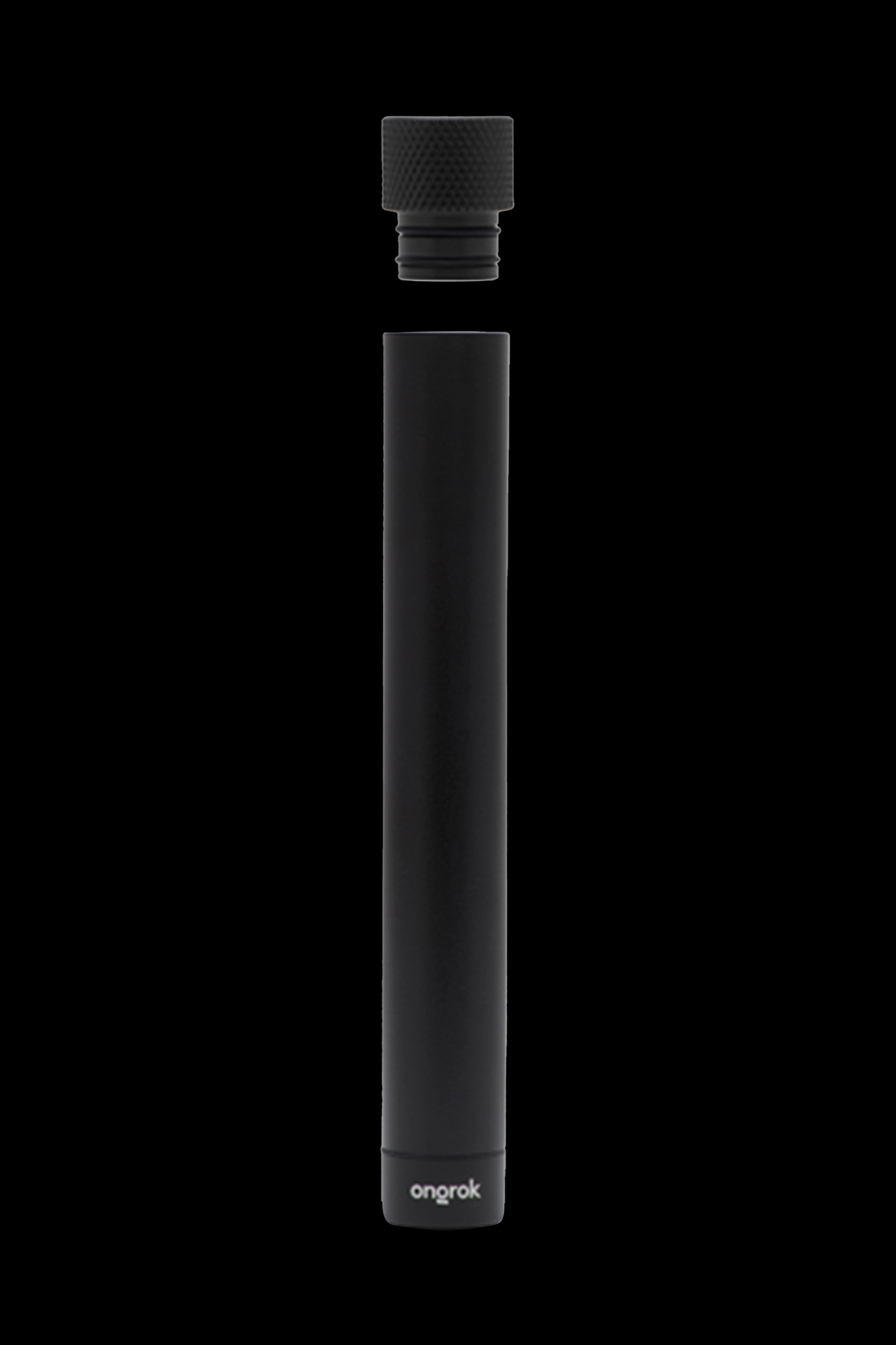 Black cannabis oil applicator with removable tip, branded "onrok".
