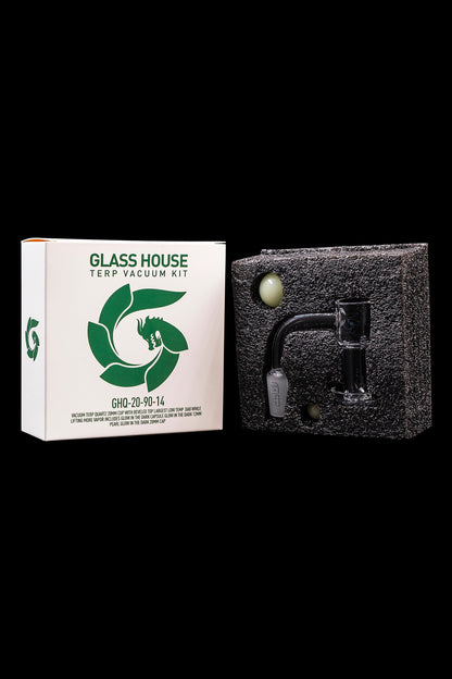 Glass House terp vacuum kit with dab rig and concentrate.
