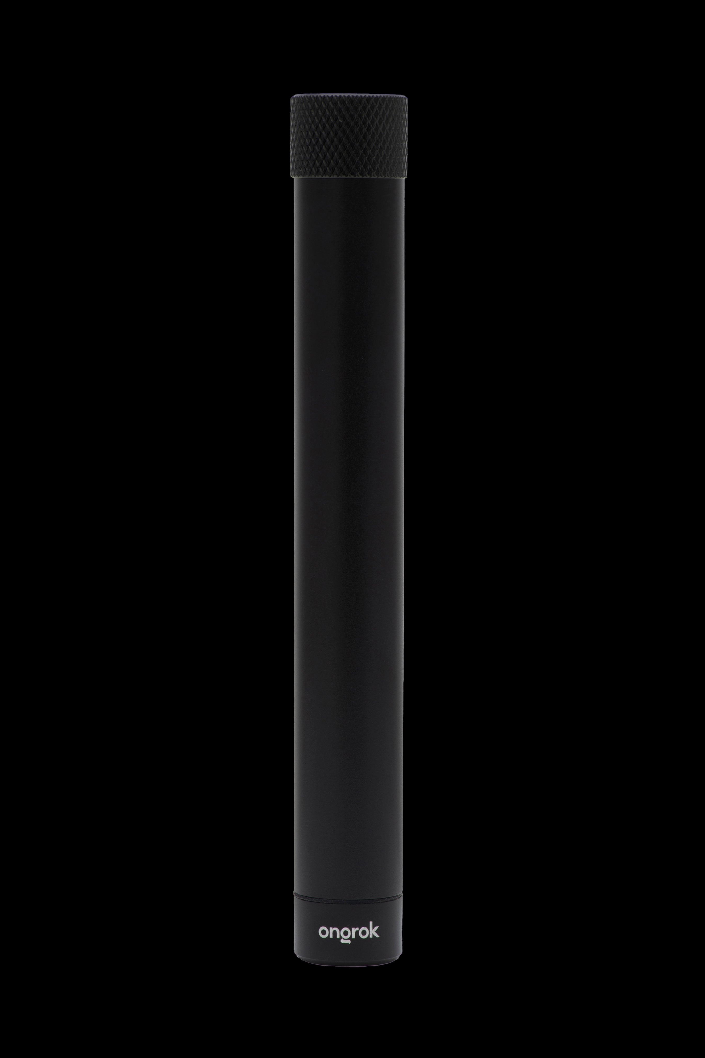 Sleek black cannabis oil vape pen with “ongrok” branding.