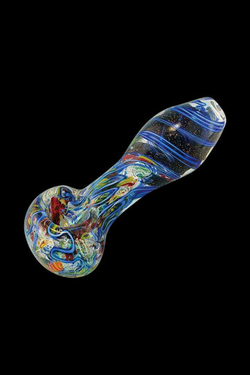 Dichroic Glass Pipe With Twists
