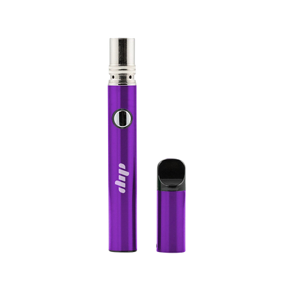 Front view of the Dip Devices Lunar Wax Vaporizer, a silver, pen-shaped device shown against a plain white background.