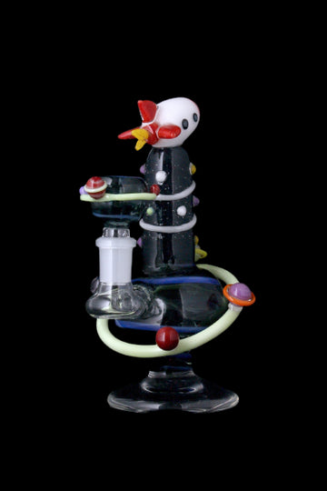 Featured View - Empire Glassworks Rocket Ship Worked Mini Rig with Dichroic Accents