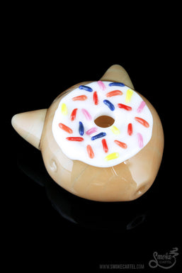 Empire Glassworks Glazed Kitty Donut Hand Pipe 🍩 🐱