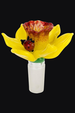 Empire Glassworks Daffodil Herb Slide
