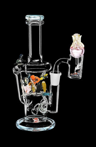 Empire Glassworks Under the Sea Mini Recycler Rig - Handmade in USA
