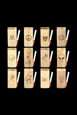 Engraved Wood Dugouts - 12 Pack