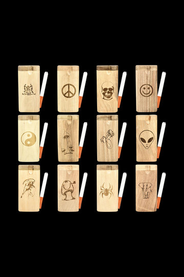 Engraved Wood Dugouts - 12 Pack