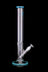 Envy Glass Straight Tube Bong with Colored Accents - Envy Glass Straight Tube Bong with Colored Accents