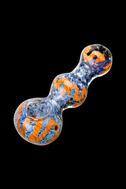 Fritted Squiggle Spoon Glass Pipe