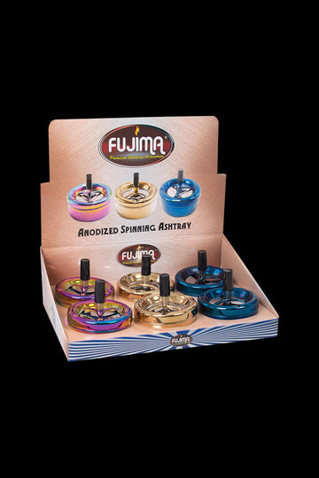 Fujima Anodized Spinning Ashtray - Bulk 6 Pack