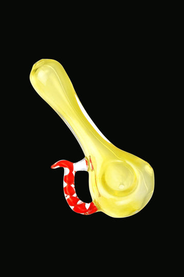 Fumed Hand Pipe with Spiral Horn Handle