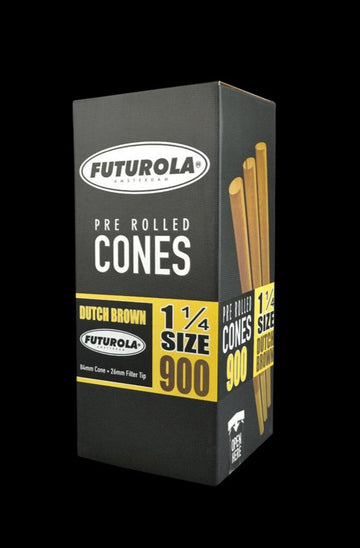 Brown - Futurola 1 1/4 Size Cones - Bulk 900 Pack