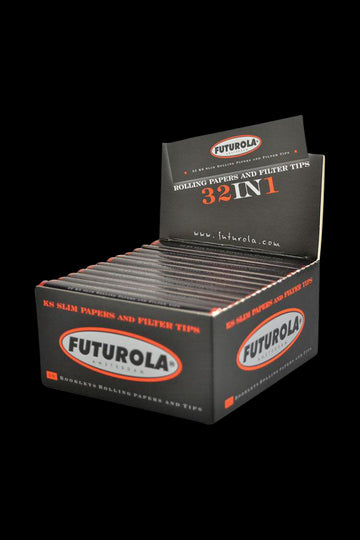 Futurola King Slim Rolling Paper with Tips - 26 Pack