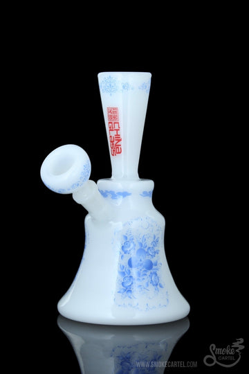 China Vase Glass Water Pipe - 8.5" - Taizong of Tang - Smoke Cartel - The China Glass "Taizong" Cute Water Pipe - 8.5"