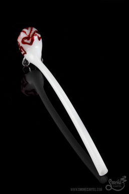 Long White Gandalf Style Pipe with Hearts