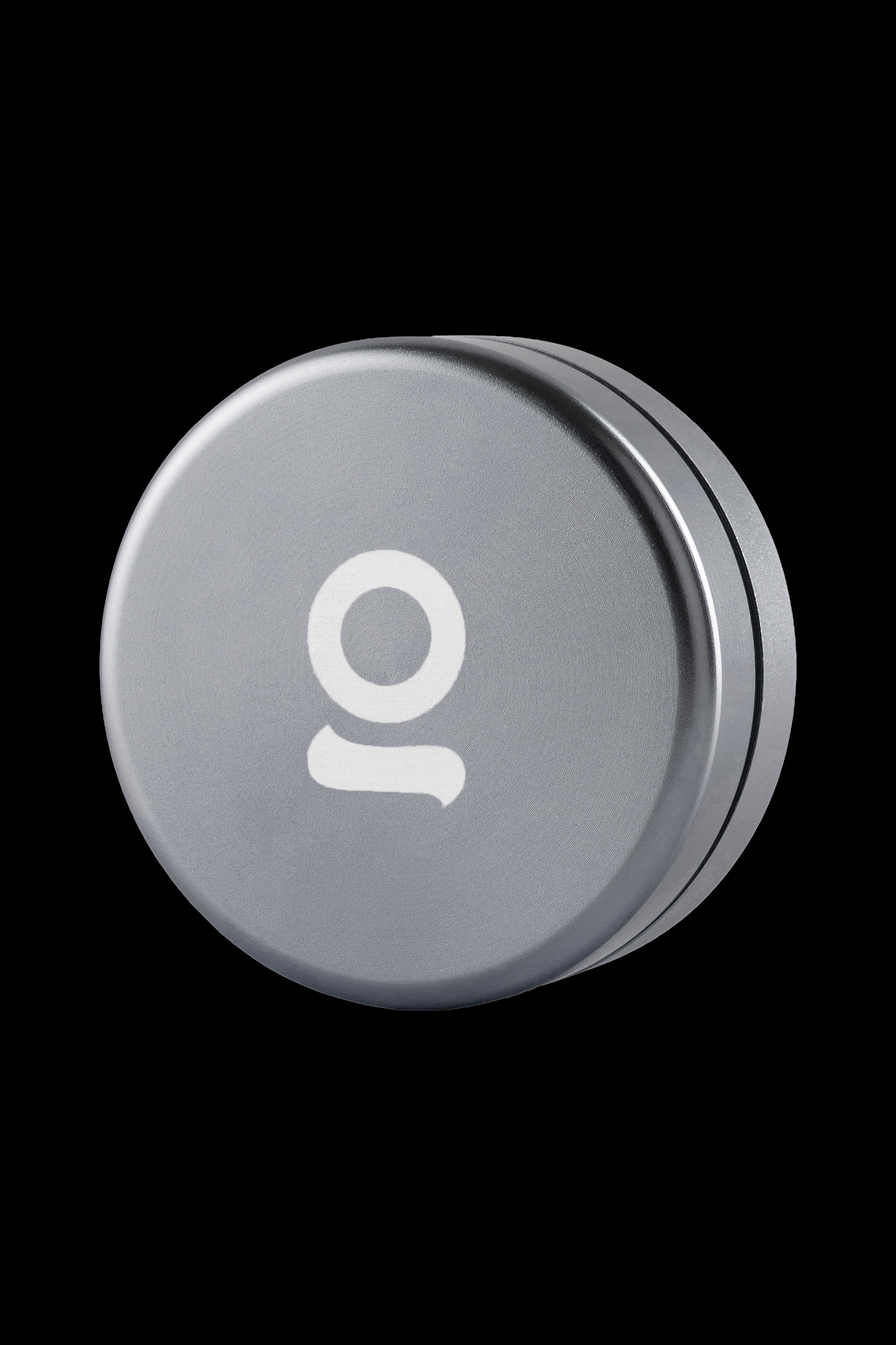 Silver cannabis storage tin with a white “10” logo.