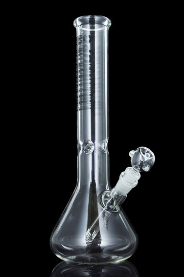 UPC Durable Classic Beaker Water Pipe - 14"/18"/24" - UPC Durable Classic Thick Glass Beaker Bong