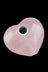 Gemstone Rose Quartz Heart Hand Pipe