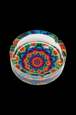 Glass Kaleidoscope Ashtray 2-Piece Set