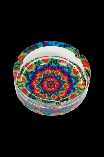 Glass Kaleidoscope Ashtray 2-Piece Set