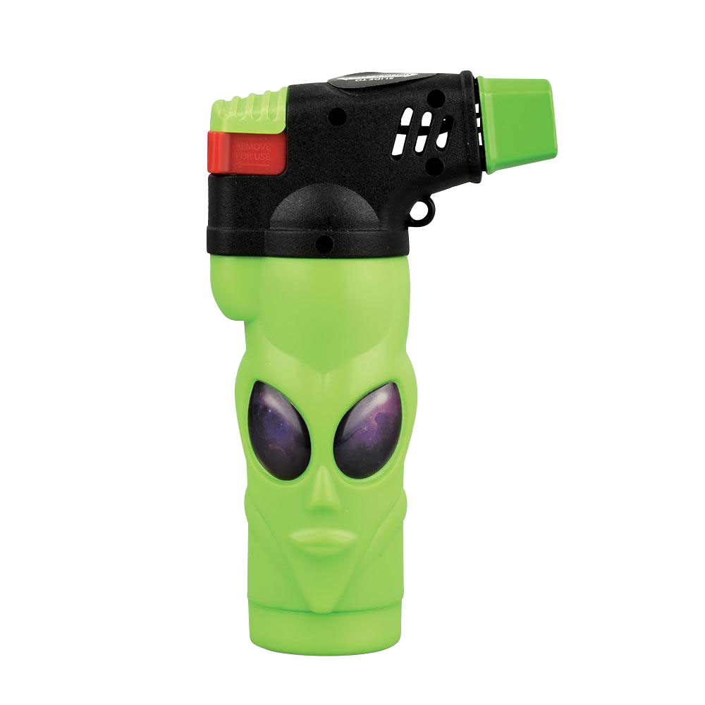 Glowing Alien XXL Pocket Butane Torch Bulk 12 Pack