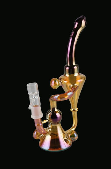 Gold Fumed Recycler Water Pipe