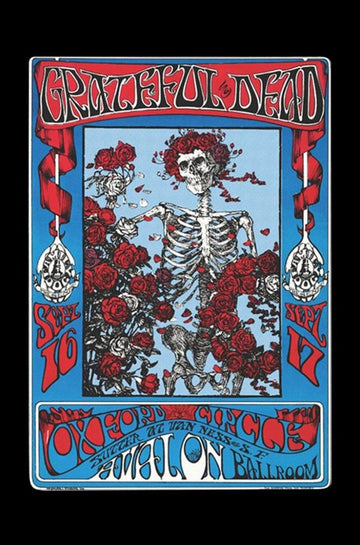 Grateful Dead "Skeletons & Roses" Poster