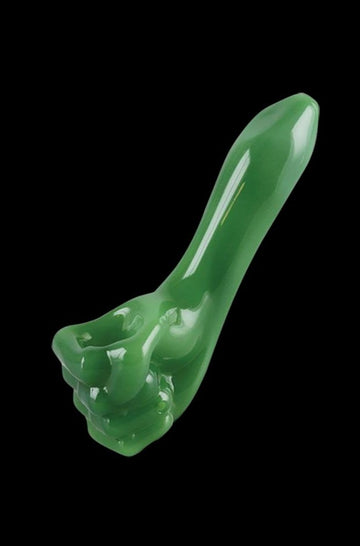 Green Fist Glass Hand Pipe