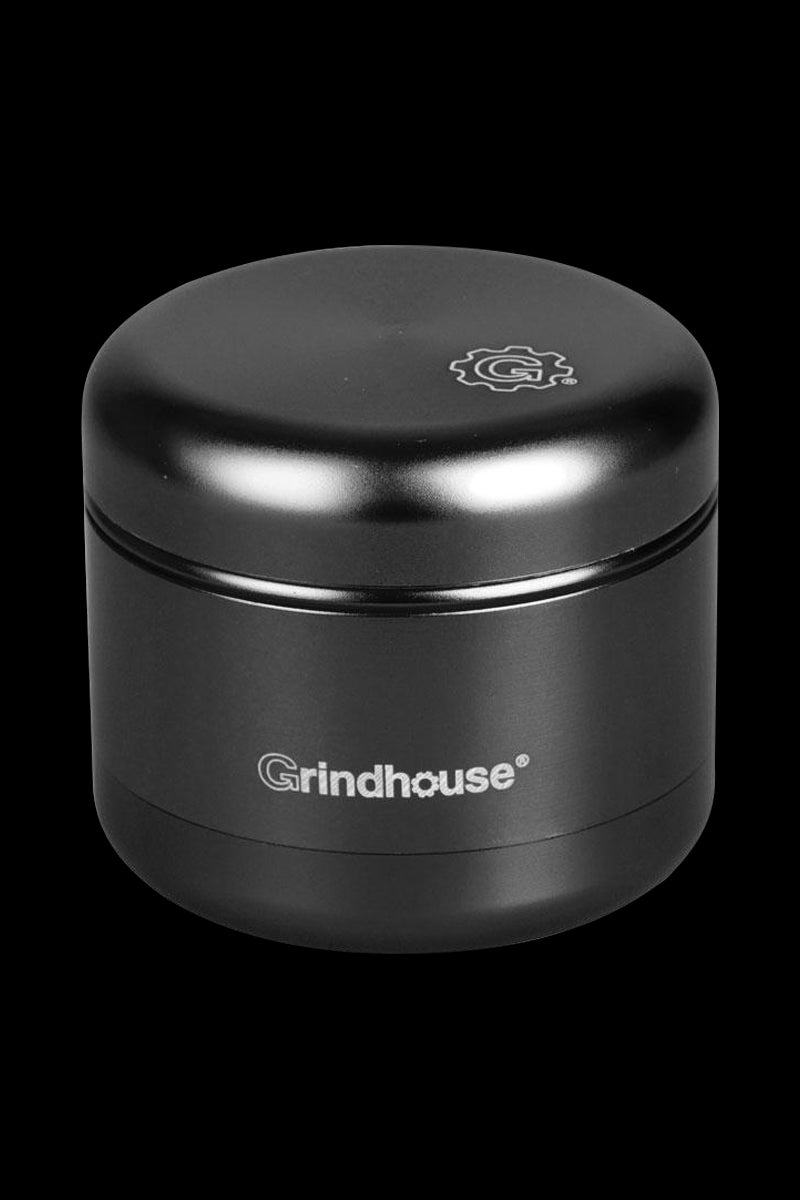 A centered studio shot of the Pulsar Matte Grinder - 4 Piece, displaying its dark matte finish.