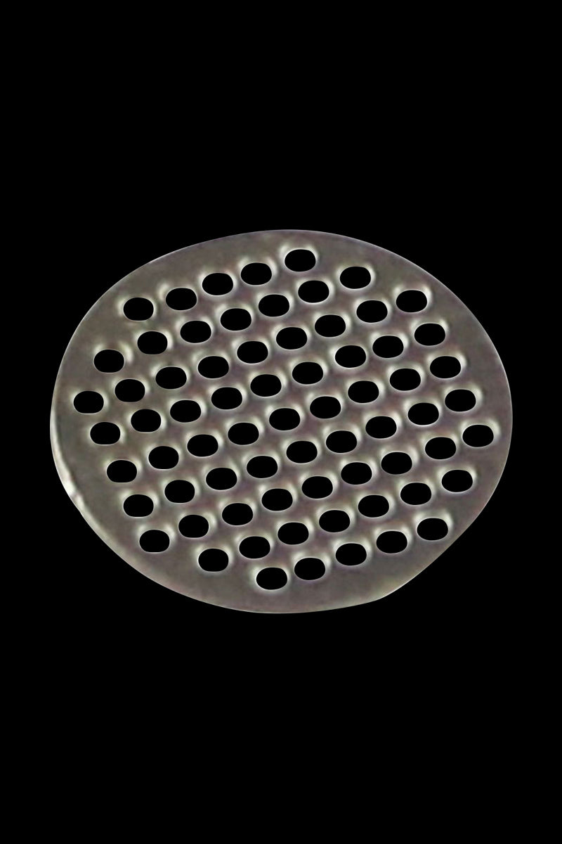 Front view of the Pulsar Shift Multi-Purpose Vaporizer, featuring a circular metal mesh design with small, repeating openings.