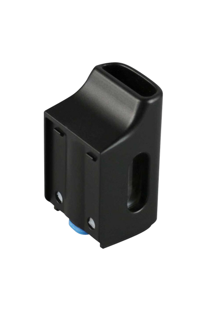 A close-up, angled view of the Pulsar Shift Vaporizer Replacement Mouthpiece, showing its dark-colored, smooth plastic design.