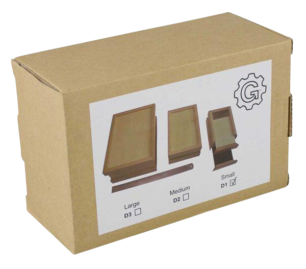 A top-down view of the Pulsar Small Drawer Style Sifter Box, displaying its rectangular shape and simple design.