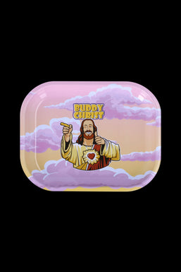Jay and Silent Bob Buddy Christ Rolling Tray - Heavenly Background