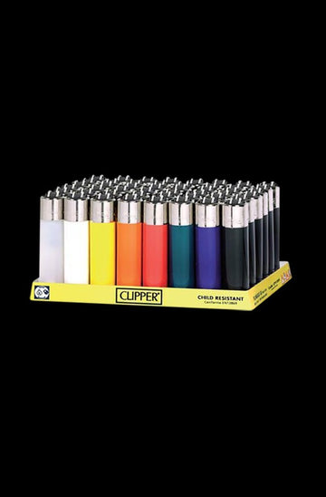Clipper Lighter - Solid Colors - Bulk 48 Pack
