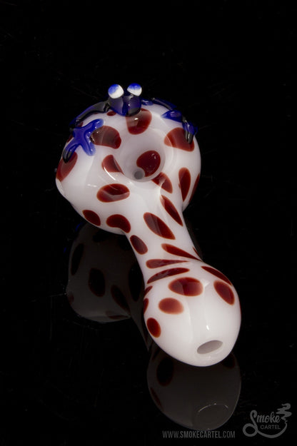 Blue Frog - Glassheads "Froggy Friend" Spoon with Red Dots - Glassheads - 