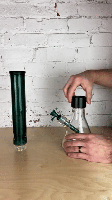 Colorful Prism honeycomb water pipe with a single stack perc, showcasing vibrant flower power design.