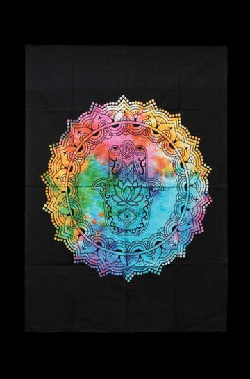 Hamsa Hand Tie Dyed Wall Hanging Tapestry