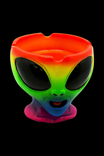 Happy Dayz Rainbow Alien Head Ashtray