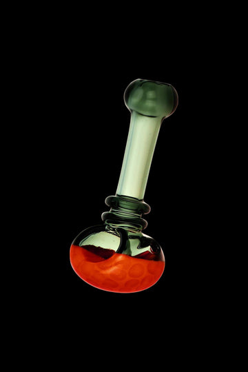 Berry Red - Smoked Glass Spoon Pipe with Dipped Bowl