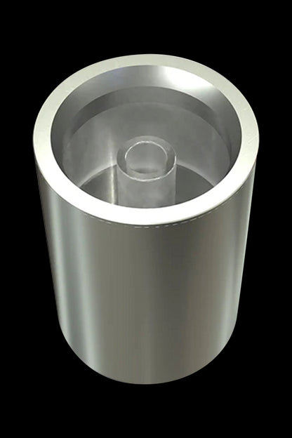 Metal cannabis oil cartridge.