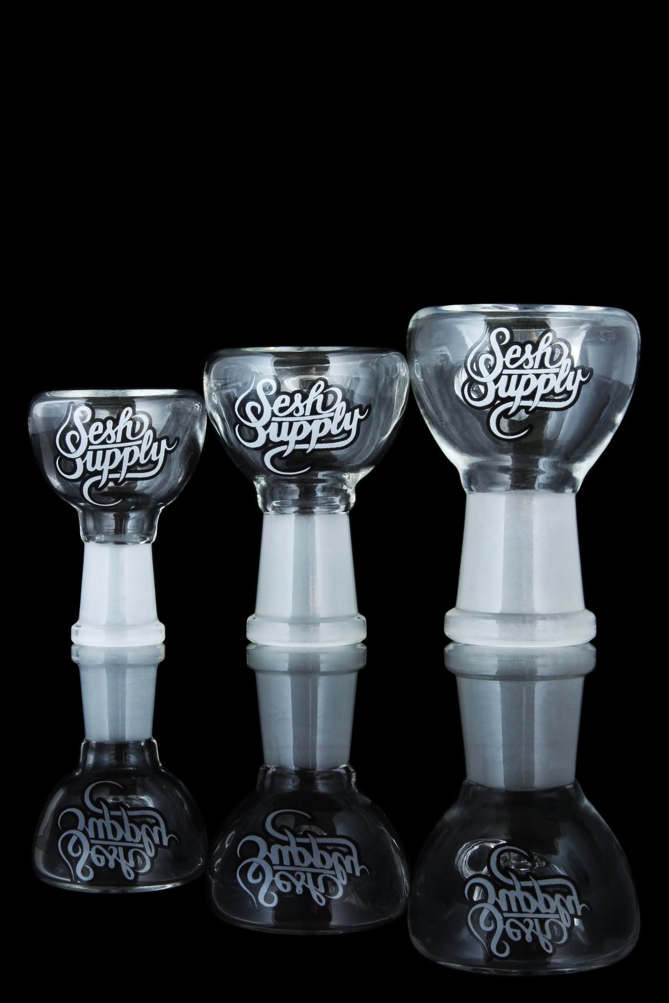 18.8mm / Male / Polished - Sesh Supply Clear Flower Bowl - Sesh Supply - 