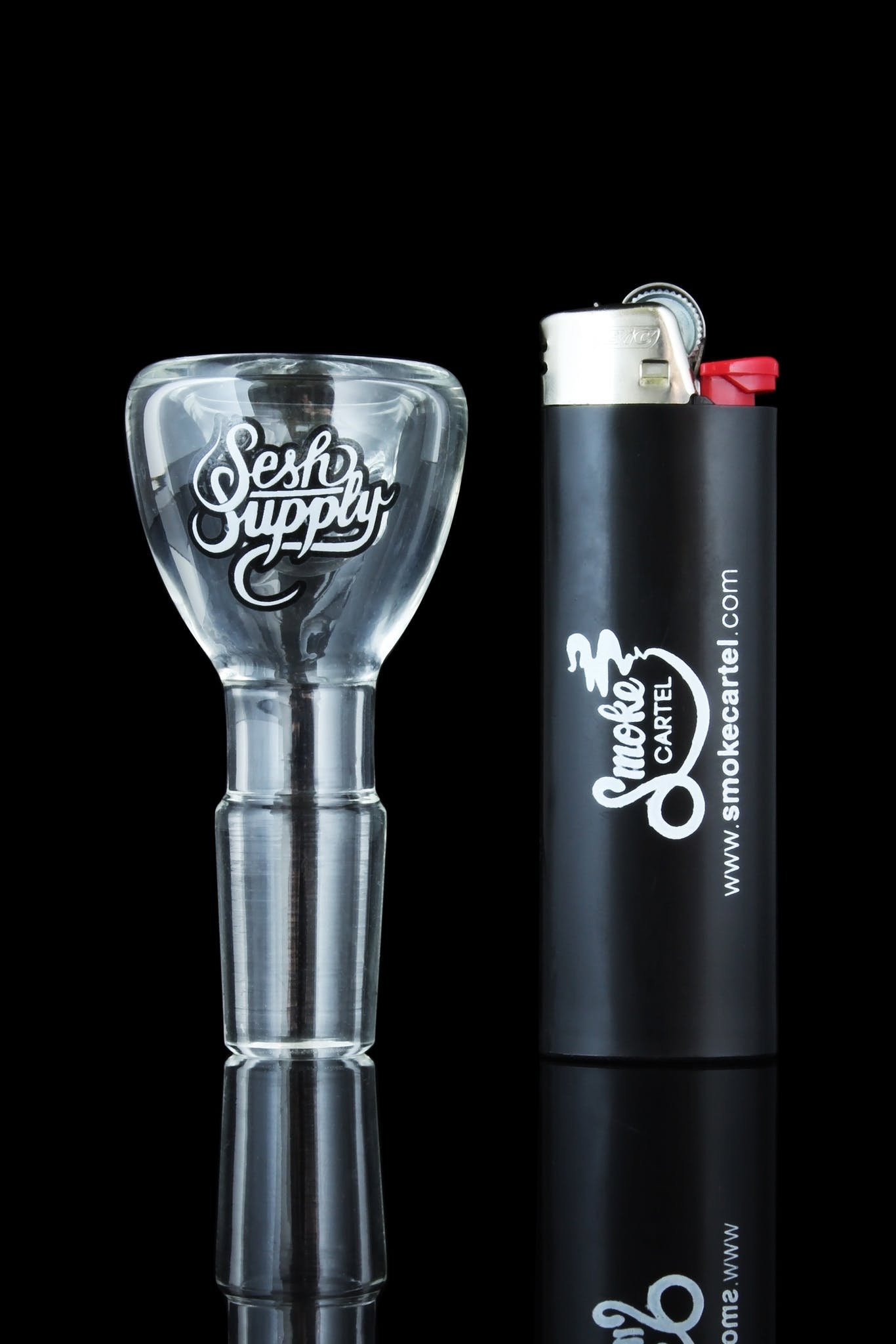 18.8mm / Male / Polished - Sesh Supply Clear Flower Bowl - Sesh Supply - 