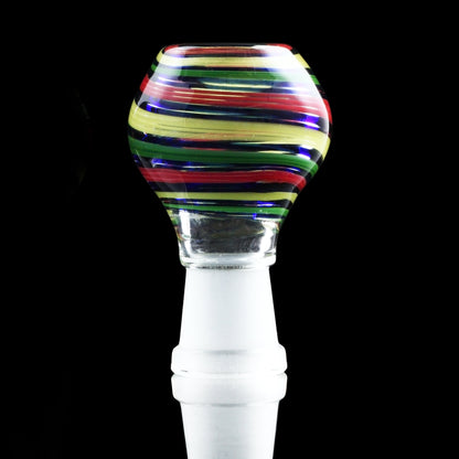 Colorful glass cannabis water pipe.