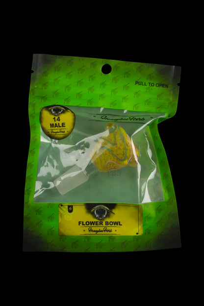 Honeybee Herb Color Swirl Flower Bowl